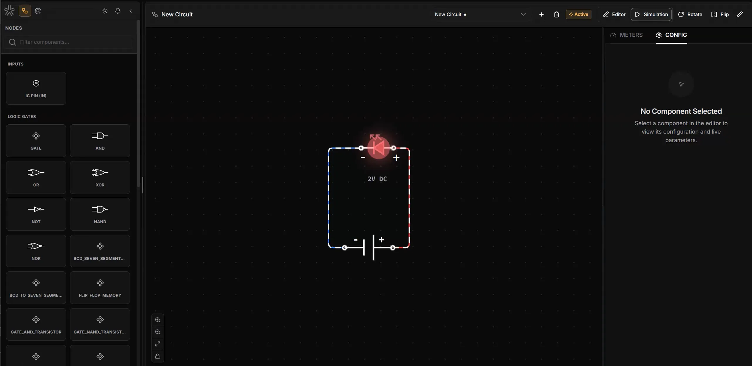Circuit Design Interactive Circuit Layout Workspace